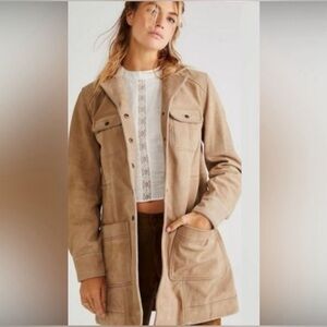 24. NWOT Free People Lainie Suede Jacket